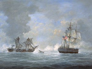 Az amerikai fregatt „Amerikai Egyesült Államok” és a brit „Macedón” fregatt akciója a Kanári-szigeteken 1812. október 25-én